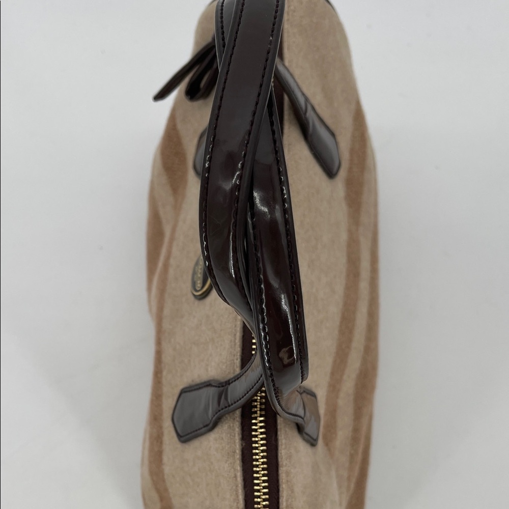 NWOT Coach Signature Stripe Wool Satchel — Style #F24784 - Picture 5 of 12